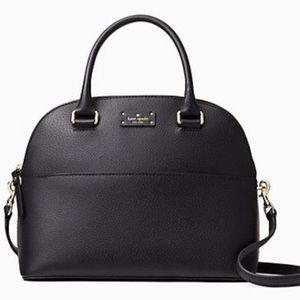 Kate Spade New York GROVE STREET CARLI SATCHEL in Black Leather w/Gold Hardware